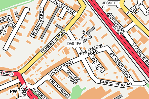 DA8 1PA map - OS OpenMap – Local (Ordnance Survey)