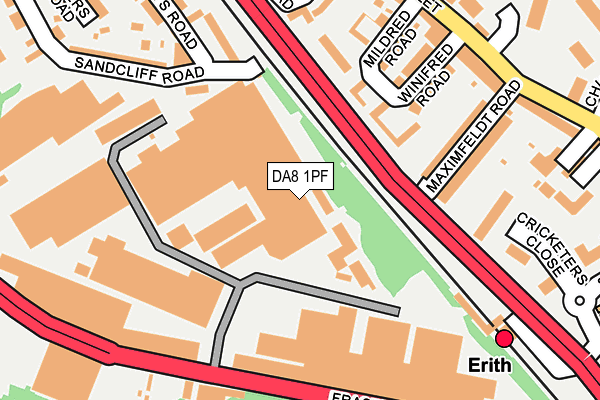 DA8 1PF map - OS OpenMap – Local (Ordnance Survey)