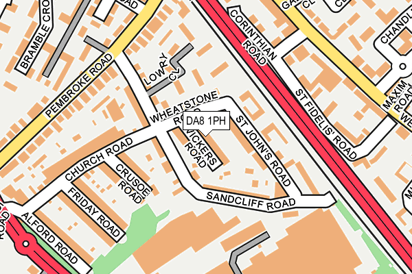 DA8 1PH map - OS OpenMap – Local (Ordnance Survey)