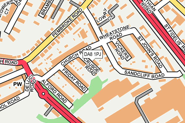 DA8 1PJ map - OS OpenMap – Local (Ordnance Survey)