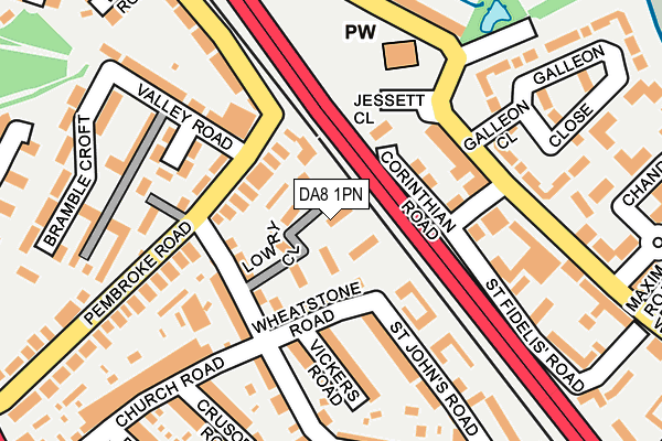 DA8 1PN map - OS OpenMap – Local (Ordnance Survey)