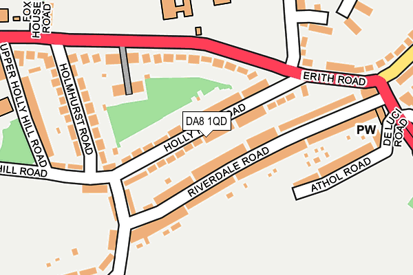 DA8 1QD map - OS OpenMap – Local (Ordnance Survey)