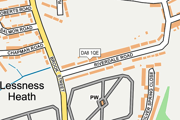 DA8 1QE map - OS OpenMap – Local (Ordnance Survey)