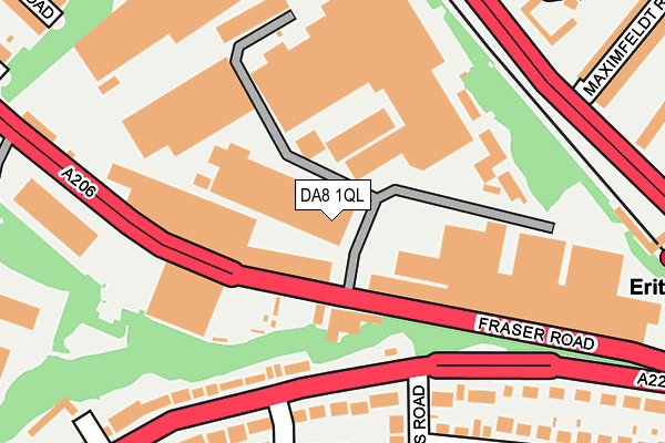 DA8 1QL map - OS OpenMap – Local (Ordnance Survey)