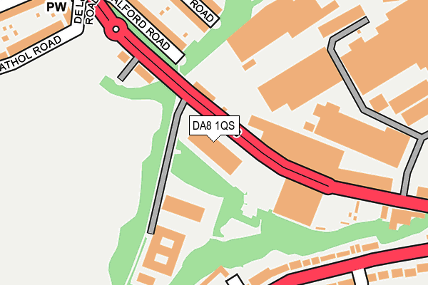 DA8 1QS map - OS OpenMap – Local (Ordnance Survey)