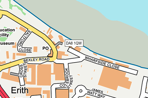 DA8 1QW map - OS OpenMap – Local (Ordnance Survey)