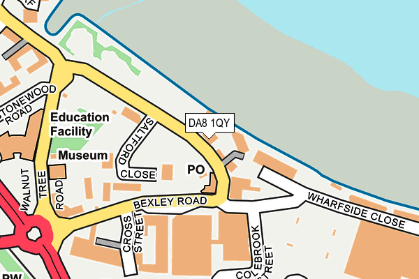 DA8 1QY map - OS OpenMap – Local (Ordnance Survey)