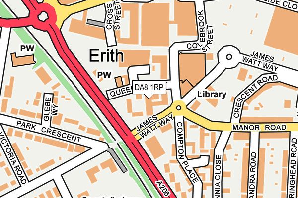 DA8 1RP map - OS OpenMap – Local (Ordnance Survey)