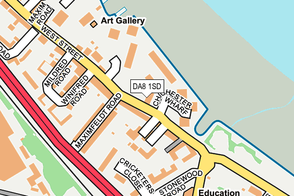 DA8 1SD map - OS OpenMap – Local (Ordnance Survey)