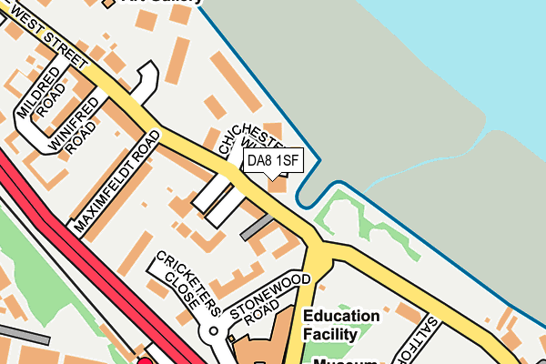 DA8 1SF map - OS OpenMap – Local (Ordnance Survey)