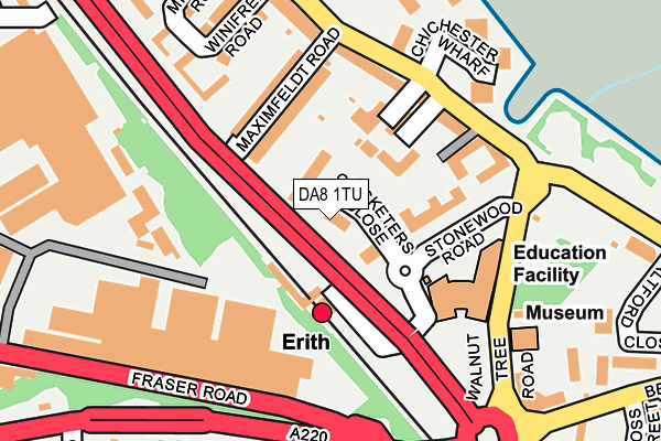 DA8 1TU map - OS OpenMap – Local (Ordnance Survey)