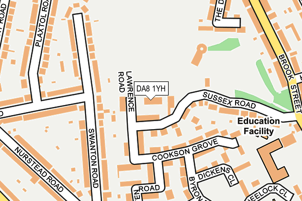 DA8 1YH map - OS OpenMap – Local (Ordnance Survey)