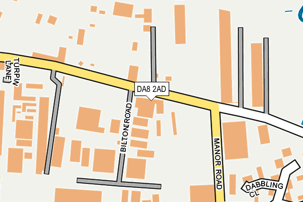 DA8 2AD map - OS OpenMap – Local (Ordnance Survey)