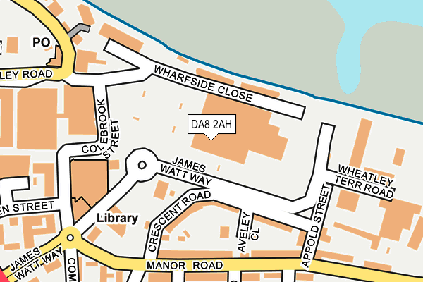 DA8 2AH map - OS OpenMap – Local (Ordnance Survey)