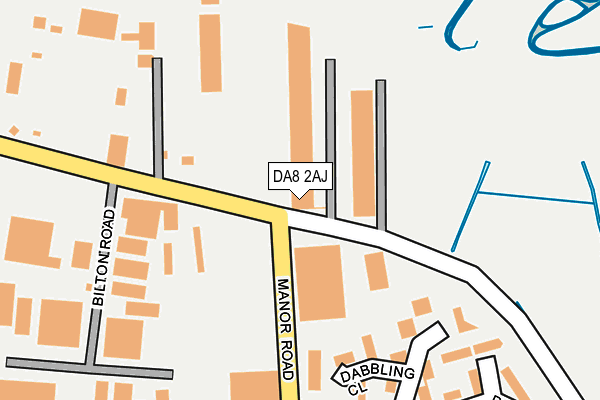 DA8 2AJ map - OS OpenMap – Local (Ordnance Survey)