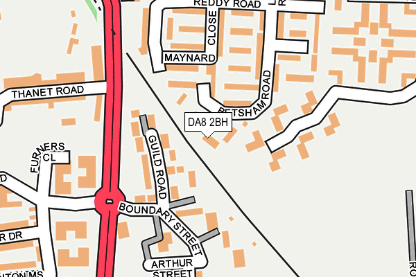 DA8 2BH map - OS OpenMap – Local (Ordnance Survey)