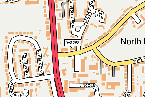 DA8 2BS map - OS OpenMap – Local (Ordnance Survey)