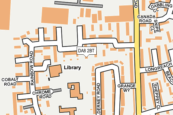 DA8 2BT map - OS OpenMap – Local (Ordnance Survey)
