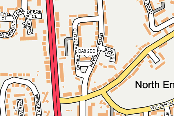 DA8 2DD map - OS OpenMap – Local (Ordnance Survey)