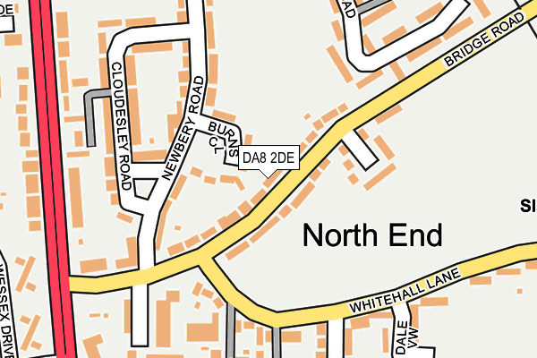 DA8 2DE map - OS OpenMap – Local (Ordnance Survey)