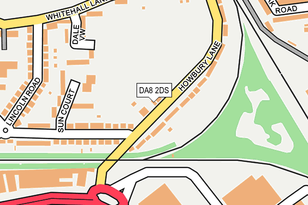 DA8 2DS map - OS OpenMap – Local (Ordnance Survey)
