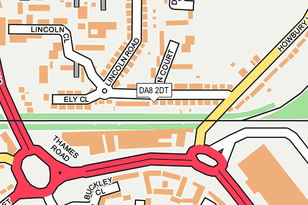 DA8 2DT map - OS OpenMap – Local (Ordnance Survey)