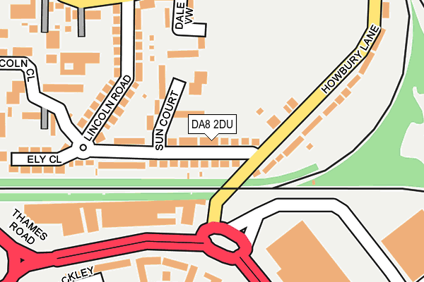 DA8 2DU map - OS OpenMap – Local (Ordnance Survey)