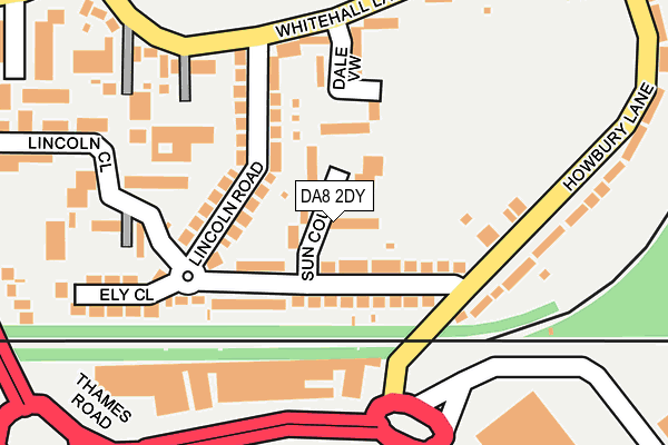 DA8 2DY map - OS OpenMap – Local (Ordnance Survey)
