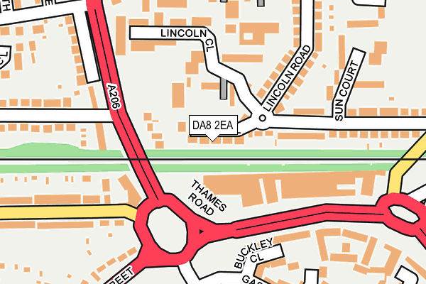 DA8 2EA map - OS OpenMap – Local (Ordnance Survey)