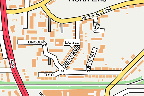 DA8 2EE map - OS OpenMap – Local (Ordnance Survey)