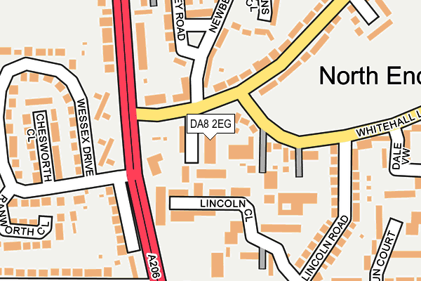DA8 2EG map - OS OpenMap – Local (Ordnance Survey)