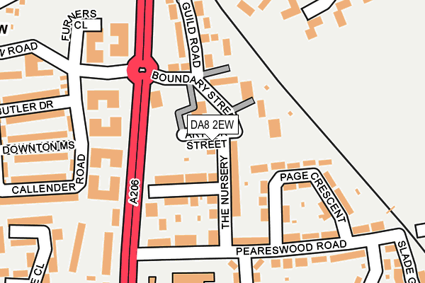 DA8 2EW map - OS OpenMap – Local (Ordnance Survey)