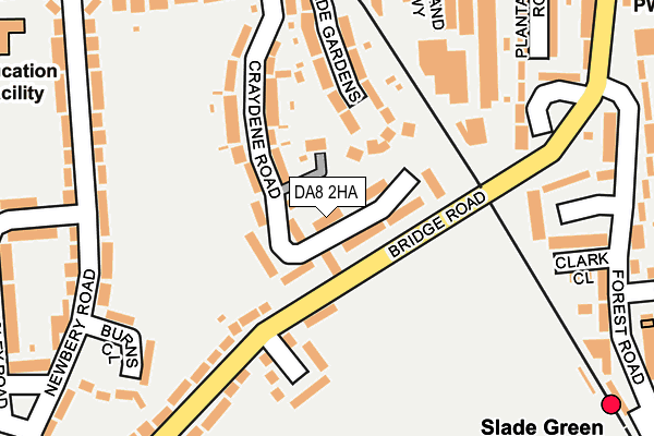 DA8 2HA map - OS OpenMap – Local (Ordnance Survey)