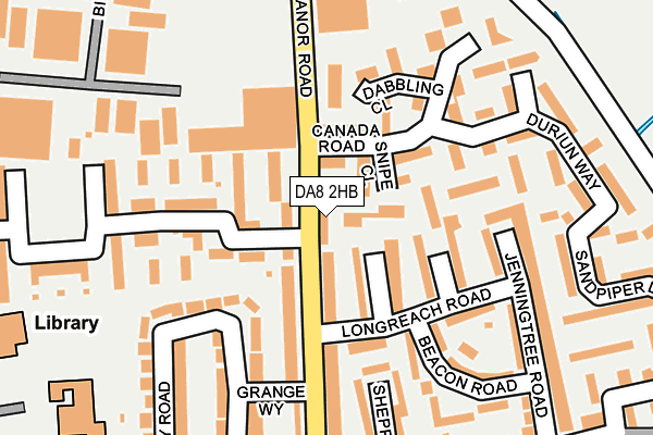 DA8 2HB map - OS OpenMap – Local (Ordnance Survey)