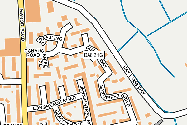 DA8 2HG map - OS OpenMap – Local (Ordnance Survey)