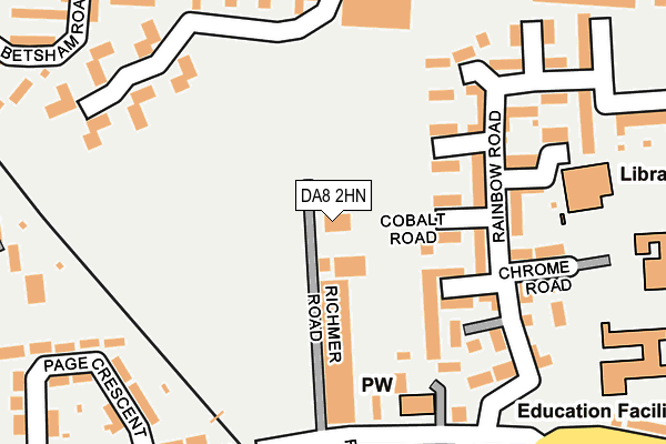 DA8 2HN map - OS OpenMap – Local (Ordnance Survey)