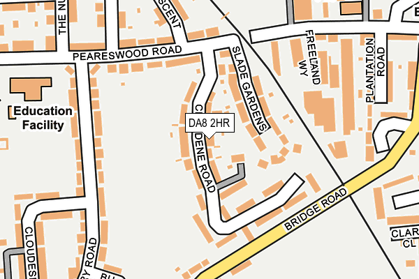 DA8 2HR map - OS OpenMap – Local (Ordnance Survey)