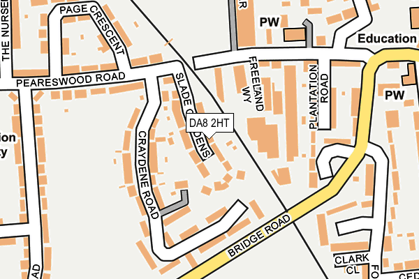 DA8 2HT map - OS OpenMap – Local (Ordnance Survey)