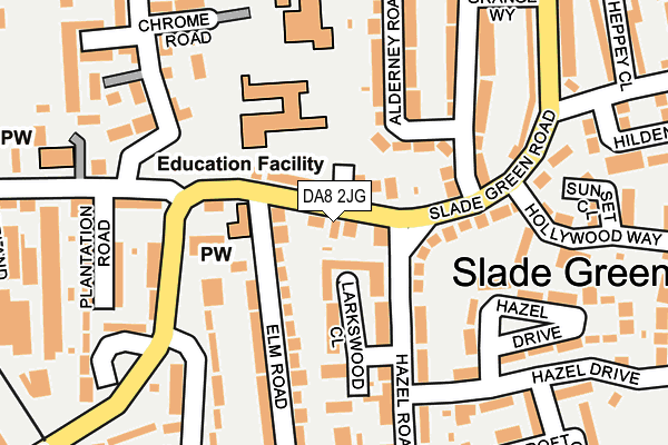 DA8 2JG map - OS OpenMap – Local (Ordnance Survey)