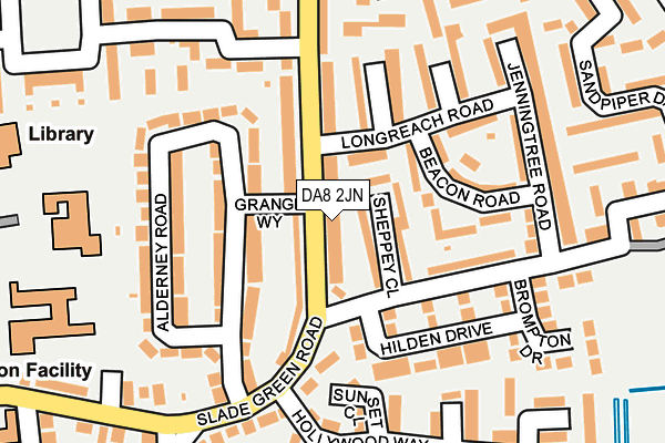 DA8 2JN map - OS OpenMap – Local (Ordnance Survey)