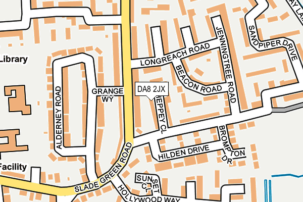 DA8 2JX map - OS OpenMap – Local (Ordnance Survey)