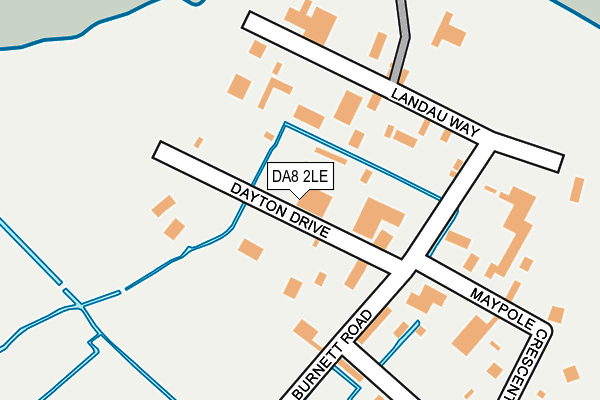 DA8 2LE map - OS OpenMap – Local (Ordnance Survey)