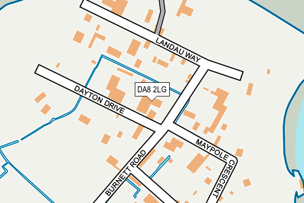 DA8 2LG map - OS OpenMap – Local (Ordnance Survey)