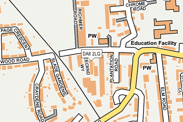 DA8 2LQ map - OS OpenMap – Local (Ordnance Survey)