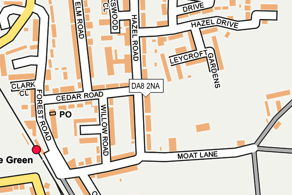 DA8 2NA map - OS OpenMap – Local (Ordnance Survey)