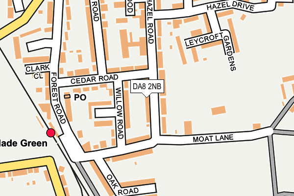 DA8 2NB map - OS OpenMap – Local (Ordnance Survey)