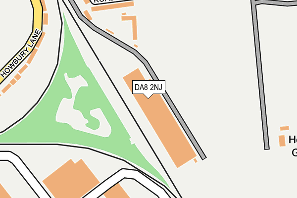 DA8 2NJ map - OS OpenMap – Local (Ordnance Survey)