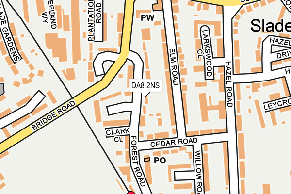 DA8 2NS map - OS OpenMap – Local (Ordnance Survey)