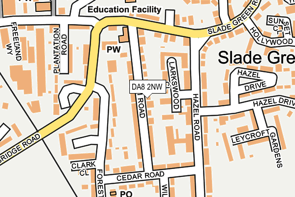 DA8 2NW map - OS OpenMap – Local (Ordnance Survey)