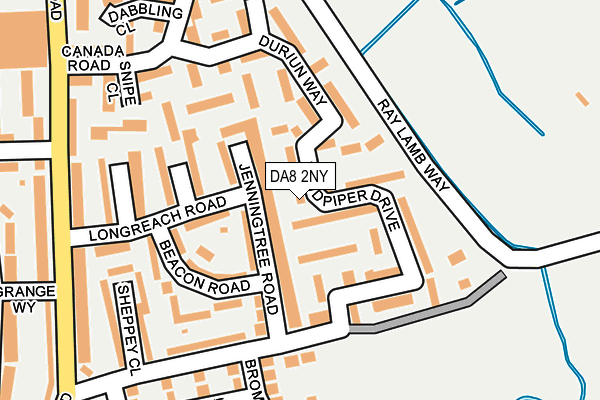 DA8 2NY map - OS OpenMap – Local (Ordnance Survey)